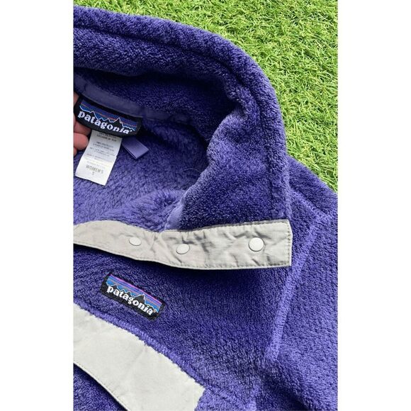 Patagonia purple Re-Tool Snap-T Pullover POLARTEC Fleece Jacket Coat Women S - Picture 2 of 7